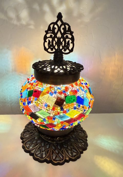 Rainbow Confetti Globe Lamp